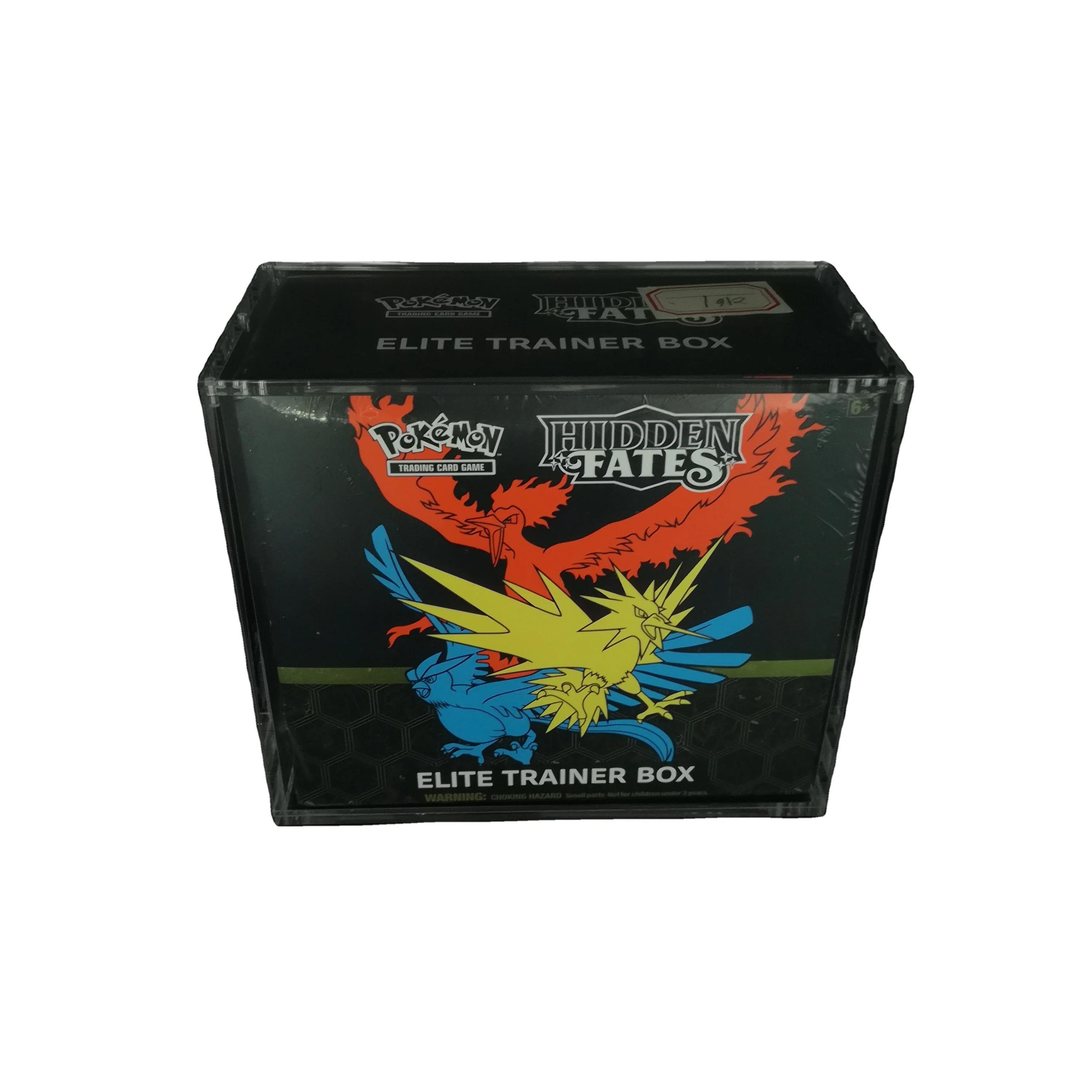 JIHONG Custom poke mon ETB acrylic display box case with magnetic lids acrylic playing card case