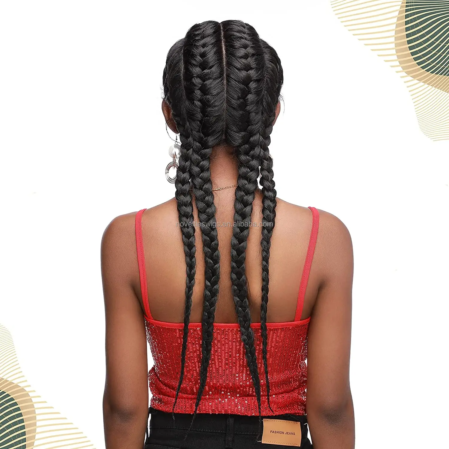 Full Lace Box Braided Wig Wholesale African Jumbo Micro Braided Lace Front Wig Vendors Cornrow Braided Wigs For Black Women