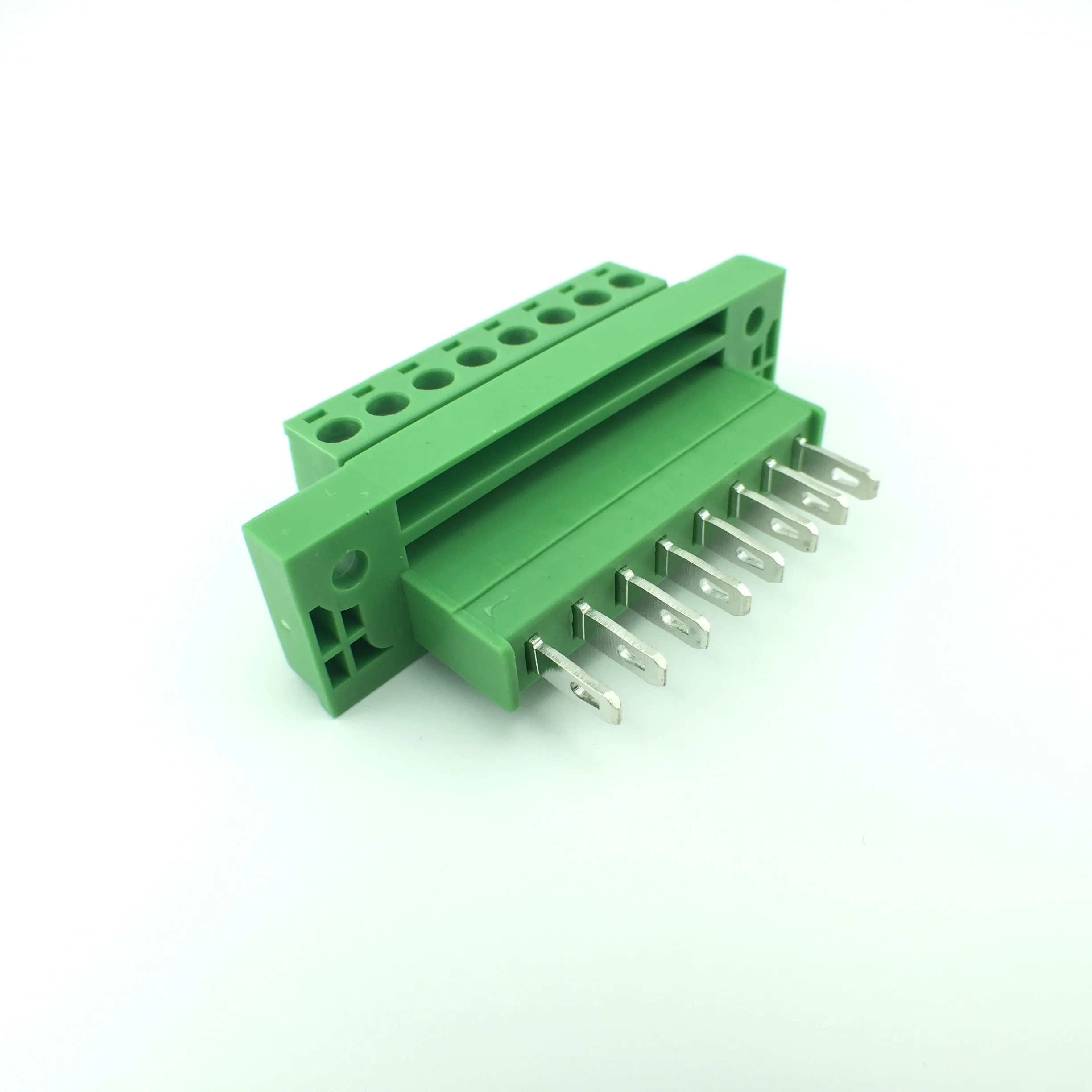 2edgwb2edgkm-5.08mm through wall plug in terminal block with fixed panel PCB welding connector