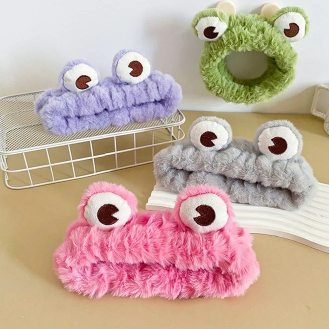 Frog Eye Elastic Headband  to Wash Face for Women Makeup Shower Spa Headbands