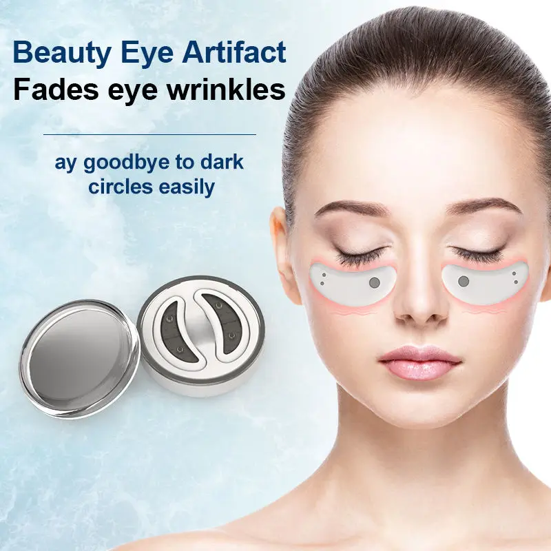 Portable Electric EMS Eye Bag Massager LED Eye Patch with Microcurrent Anti-Wrinkle Care Anti-Aging Dark Circles-for Home Use