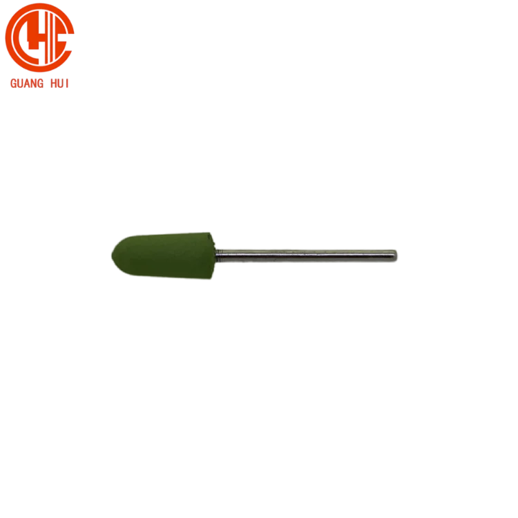 Green Ingenious Pointed Rubber Wheel for Jewelry Mold Processing Made of Durable Metal and Steel