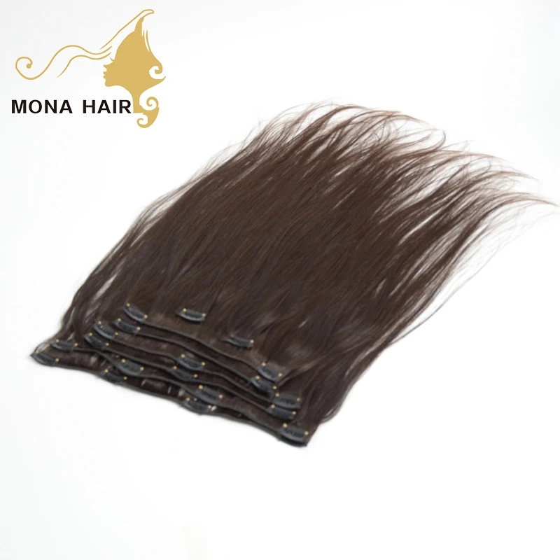 Mona hair extensions Instant Length and Volume Clip-In Hair Extensions Pure and Unprocessed Human Hair Weft Double Weft