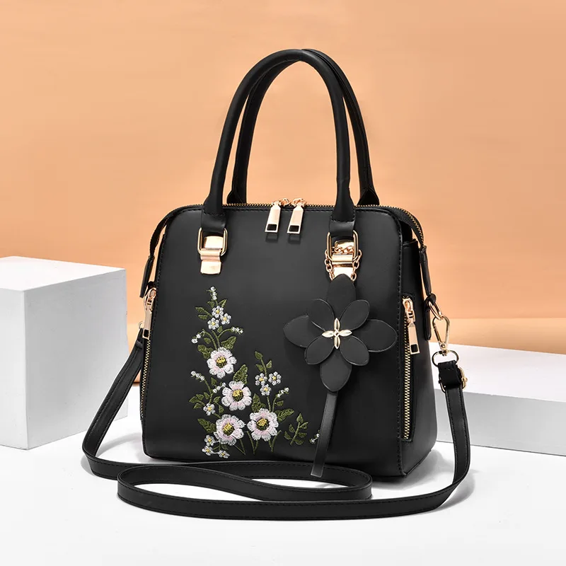 2022 wholesale female ladies bags fashion handbags manufacturers Floral Embroidery beautiful bags for women