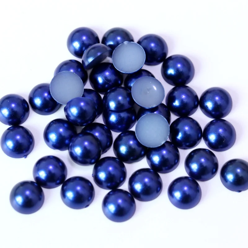 
Wholesale Citrine AB ss2-ss14 Mix Color Plastic Half Round Pearls in Bulk 