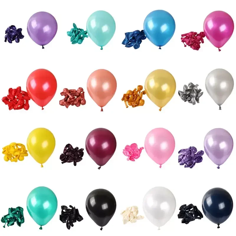 10 Inch 1.2g Pearl Party Balloons Latex Balloons Are Used for Party Decorations, Birthday Party Supplies Normal Air Helium Gas