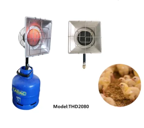 2024 Outdoor Indoor Tank top Easy install Poultry Farm Gas heater Brooder  THD2080 for chicken