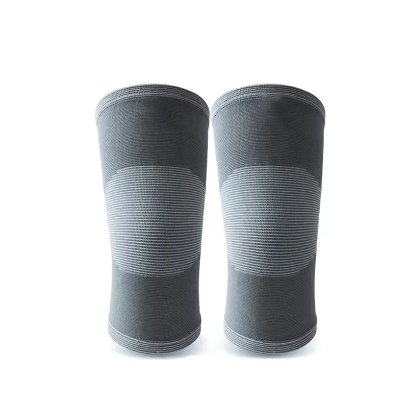 Custom Double layered fabric Breathable Knee Brace Nylon Knitted Knee Sleeves for Weightlifting Gym