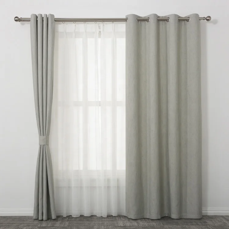 Yongshun free samples cheap price china heavy linen look curtain fabric