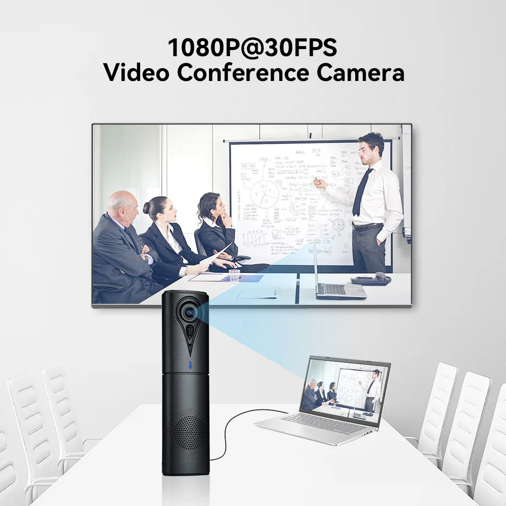 360 Panoramic Meeting Camera Video Conference Setup Usb Conference Camera 1080p Conference Webcam For Pc