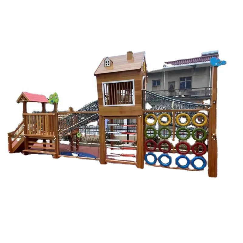 Custom outdoor playground equipment wood playground