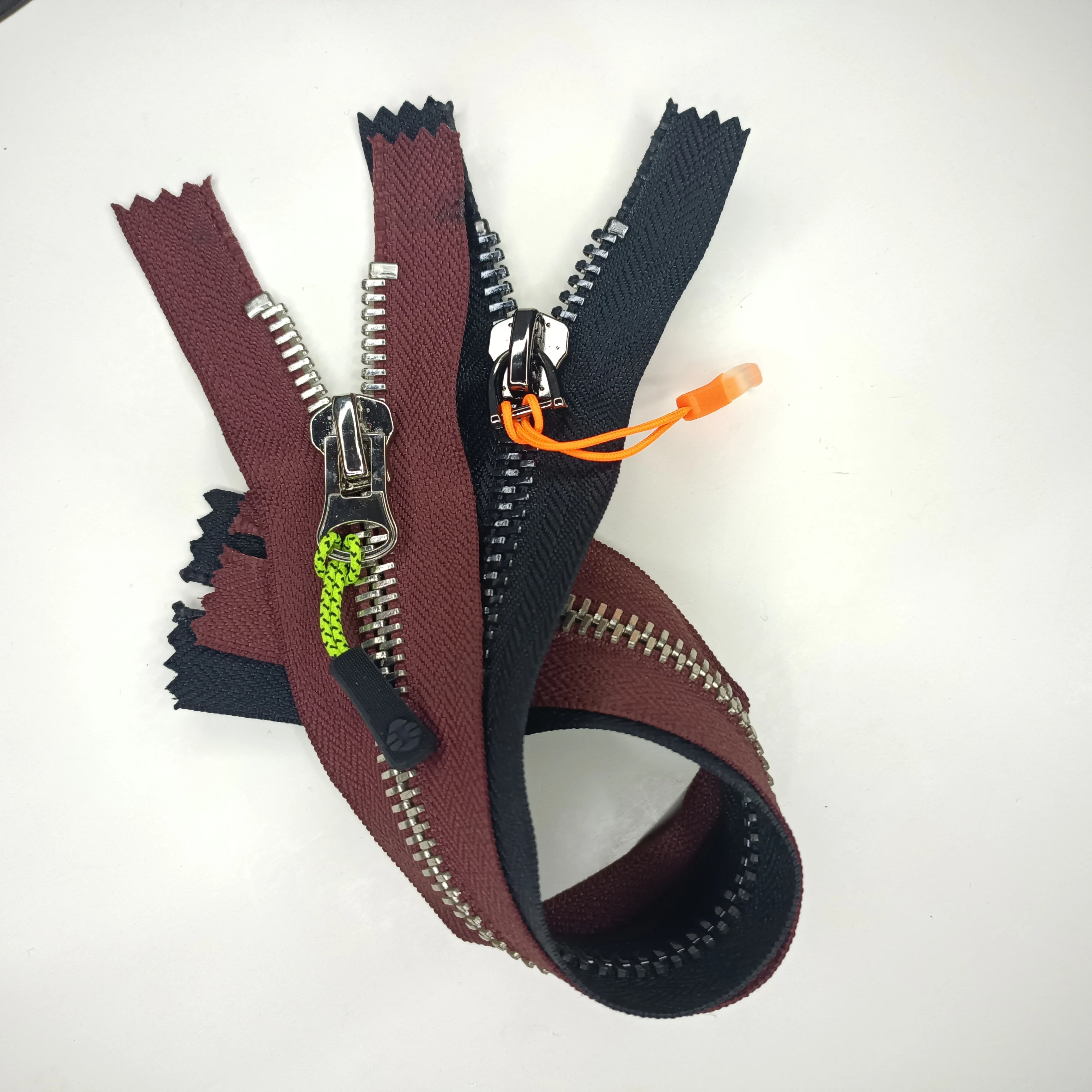 Unusual textured Zip Metal No10 plating Closed end big zippers with sliders for shoes Clothing bags Luggages