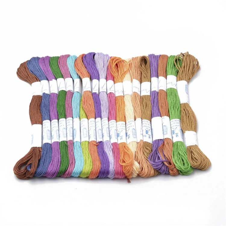 manufacturer supply wholesale 100 Colors High Quality Embroidery polyester Cross Stitch Sewing Thread