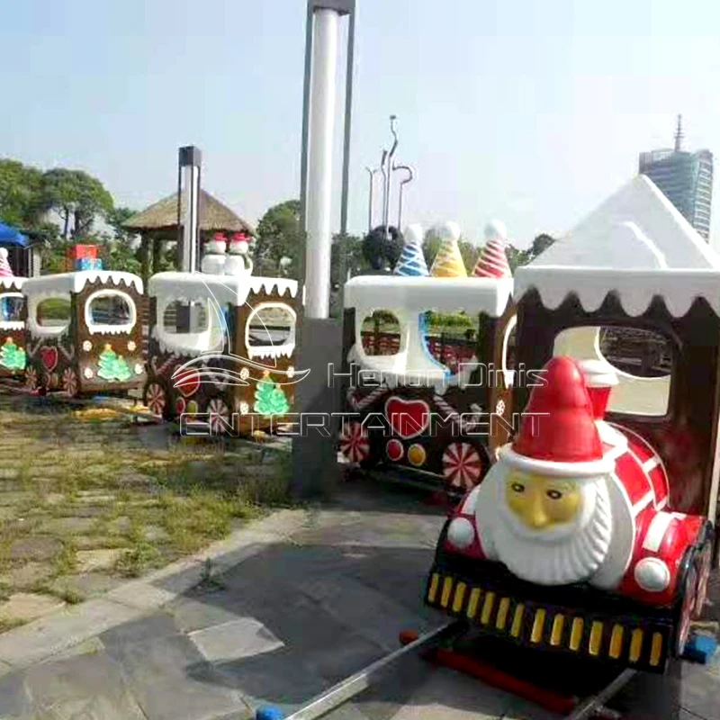 Best selling Theme Park Equipment Rides Attraction Christmas Theme Ride  Electric Christmas Track Train For Sale