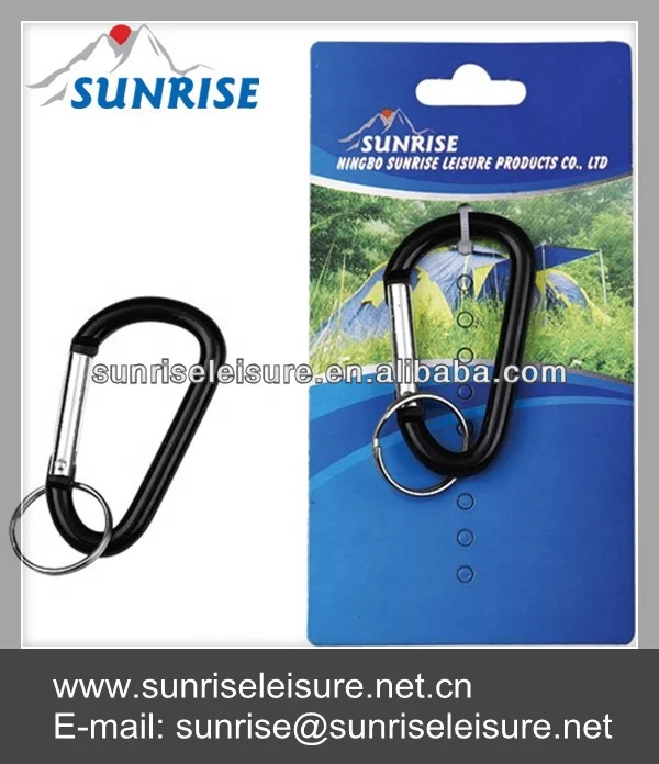 83020# Aluminum Carabiner Snap Hooks with Key Ring