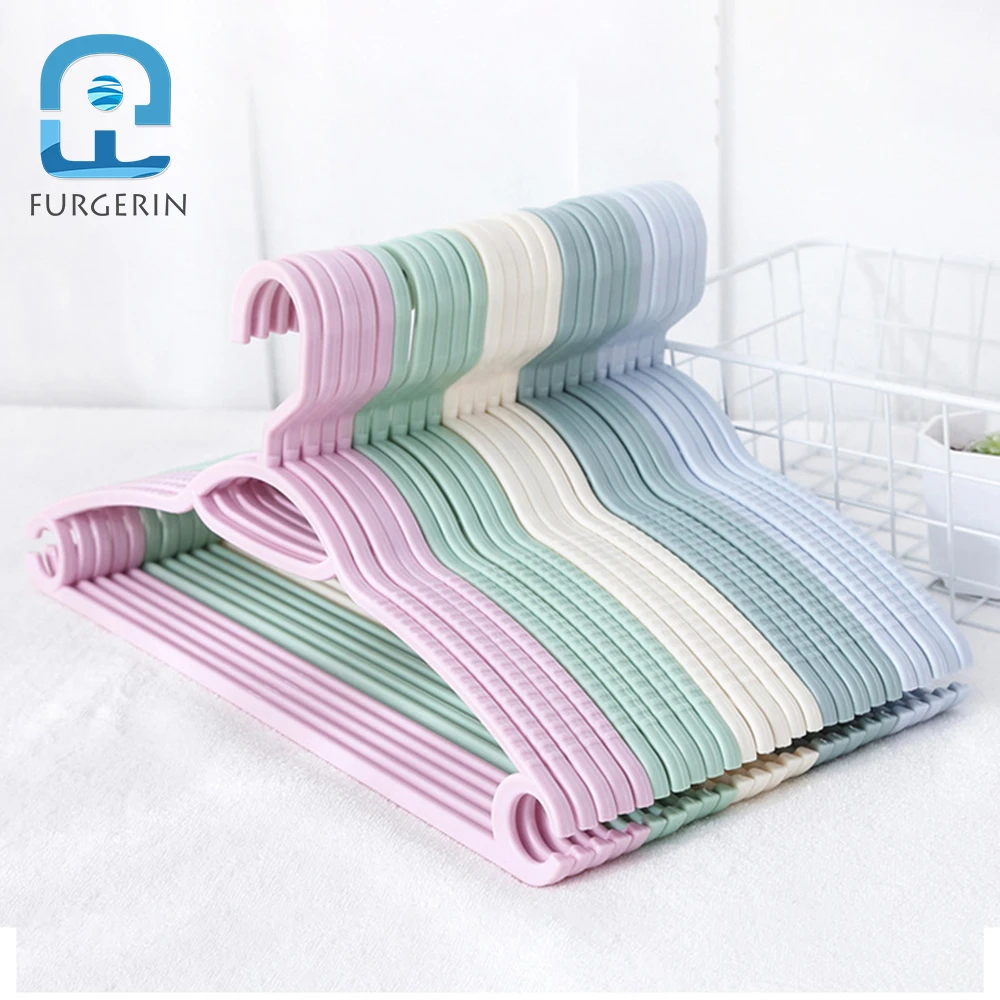 10pcs Multifunctional Adult Plastic Hanger Home Anti-Slip Hanger Support Wholesale