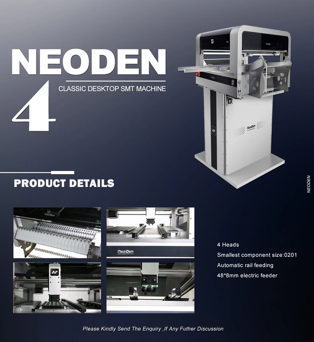 High quality led SMT mounter neoden4 led light making machine SMT pick and place machine