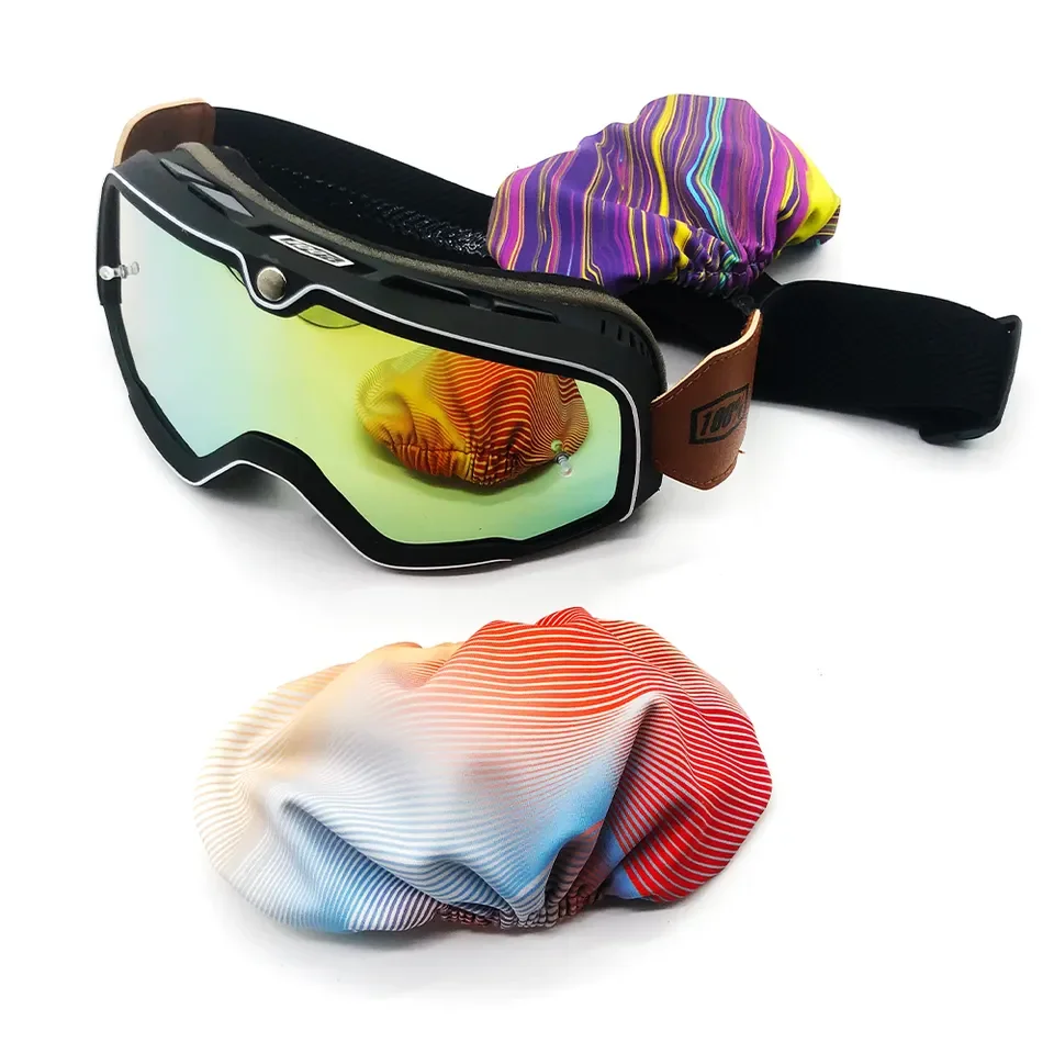 Custom Sublimation Printing Microfiber Snow Cover Transparent Ski glasses full cover