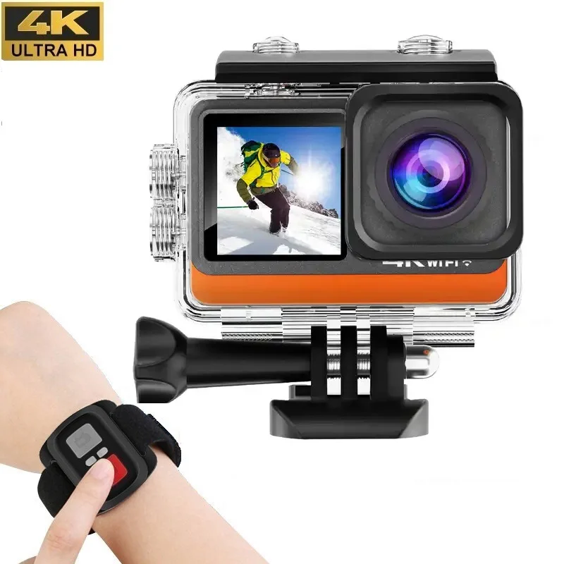 4K Экшн-камера Wi-Fi Full HD 1080p Водонепроницаемая подводная видеокамера для записи видео Спортивная камера 2 0 дюймов наружные видеокамеры
