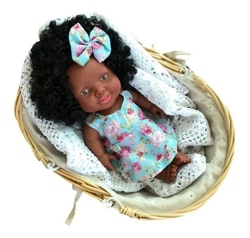 Analog Dream African Doll Mini Christmas Thumb Children Cotton Toy Craftsman DIY Doll Black Doll