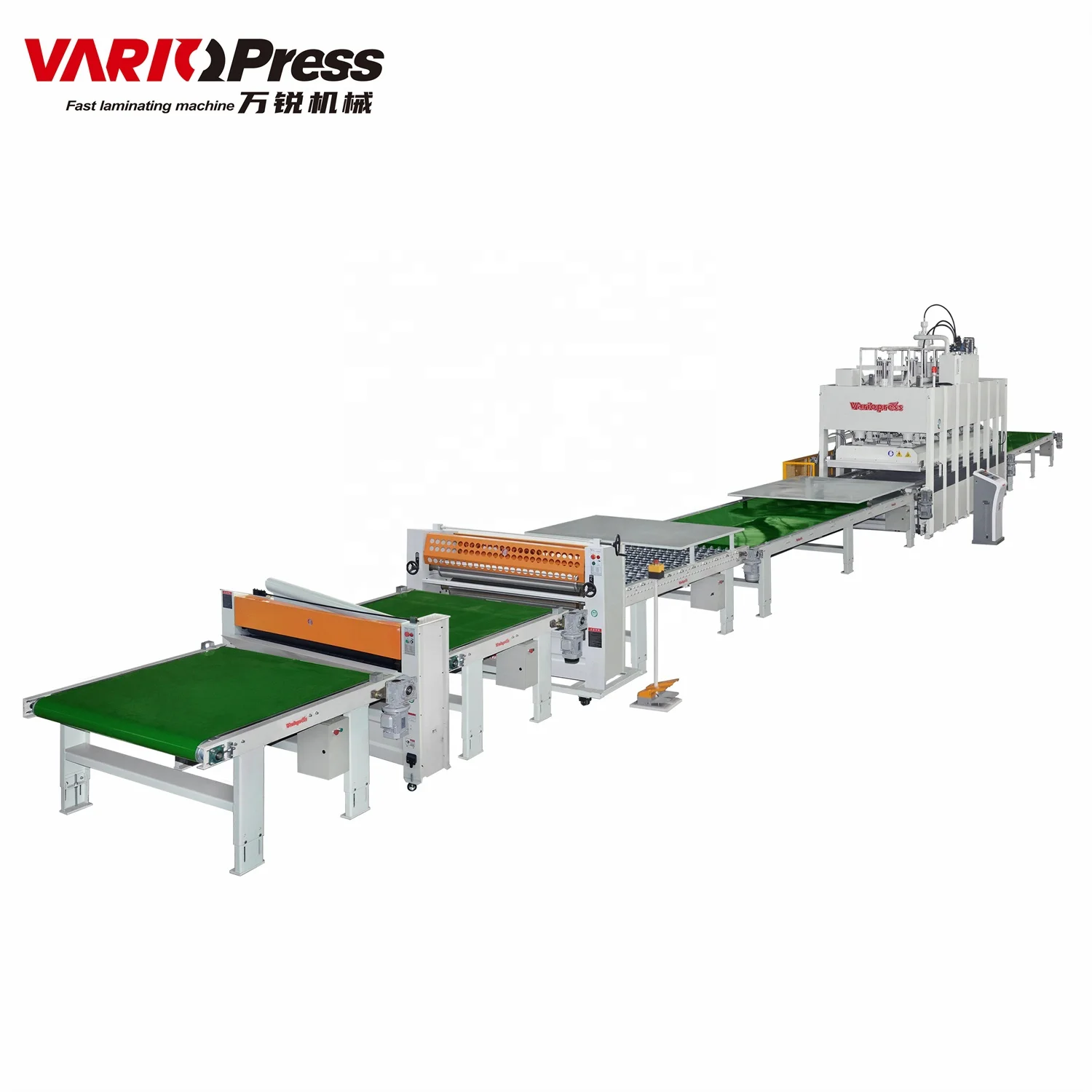 automatic lamination hot press production line for doors