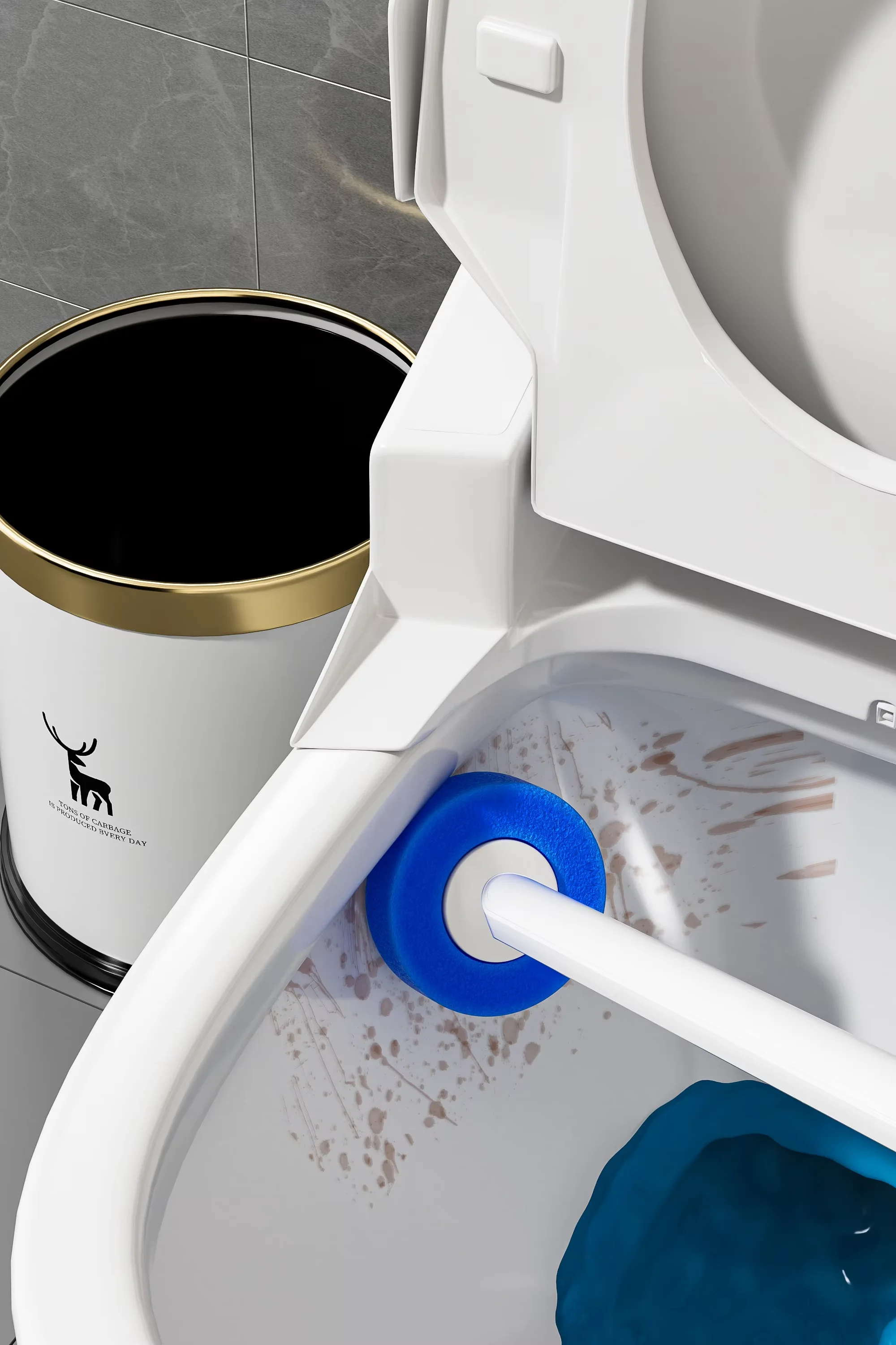 1se Multifunctional Disposable Toilet Cleaning Brush Or With Holder And 16 Wand Refills For Bathroom Cleaning
