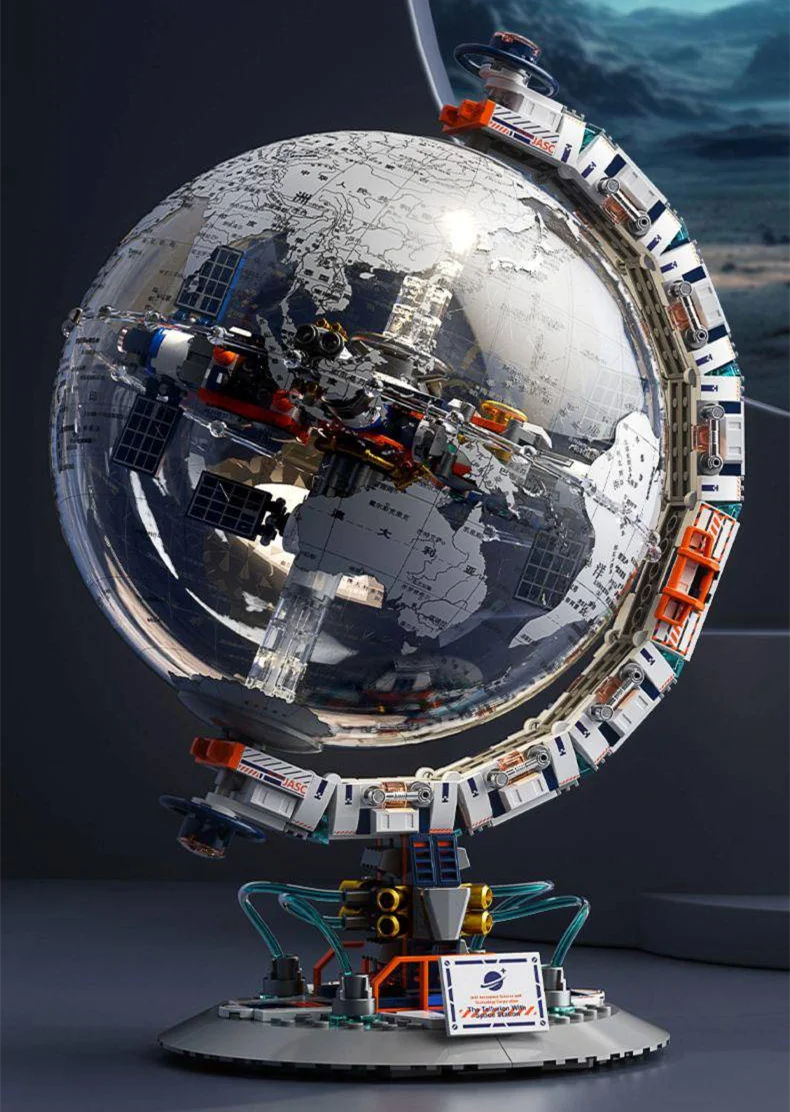 JAKI Space Trend Toy Dawn Globe Building brick toy CK003 Latest Rotating Globe block toy for children gift