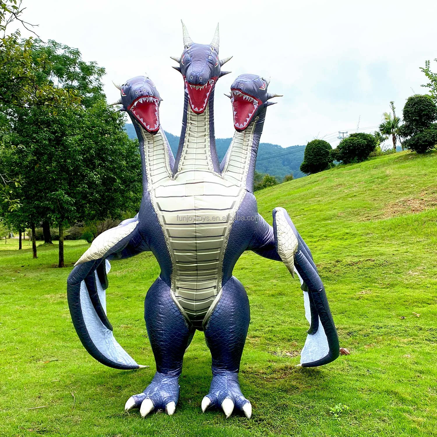 Three-headed dragon Inflatable Ghidorah costume monster Trex beast costume Halloween cosplay