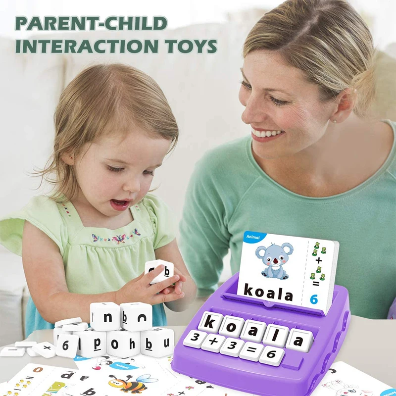 2 in 1 Educational Games Matching Letter Game Spelling Toys & Sets for Kids,Preschool Learning Toys for 3 Years Old