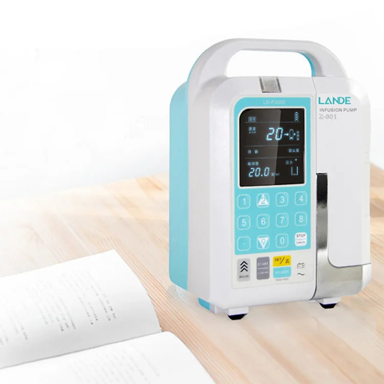 High accuracy portable Large LCD screen waterproof medical Syringe Pump for hospital ICU use