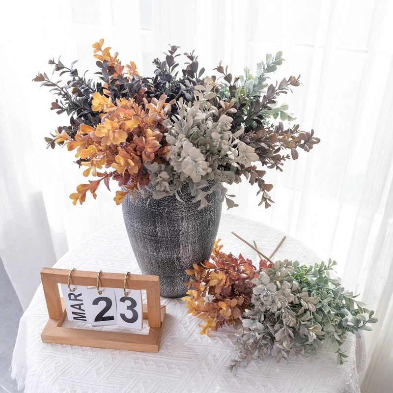 CL11003 Artificial Eucalyptus Leaves Spray Greenery Stems for Home Wedding Floral Arrangement