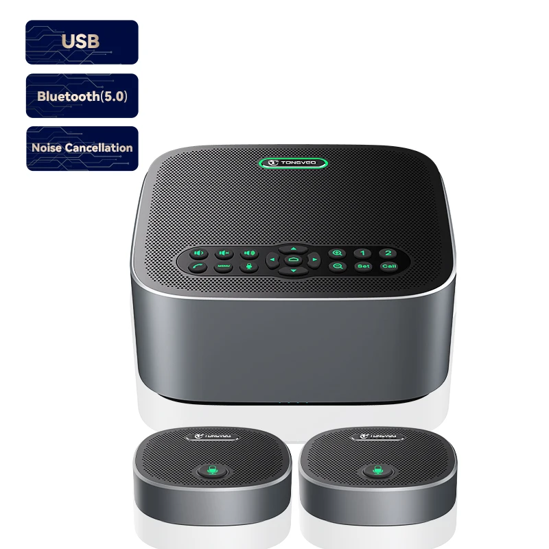 4K AV Conference Equipment 12X Zoom HDM1 Camera Wireless Microphone Speakerphone 2 Expansion Mics All in One Group
