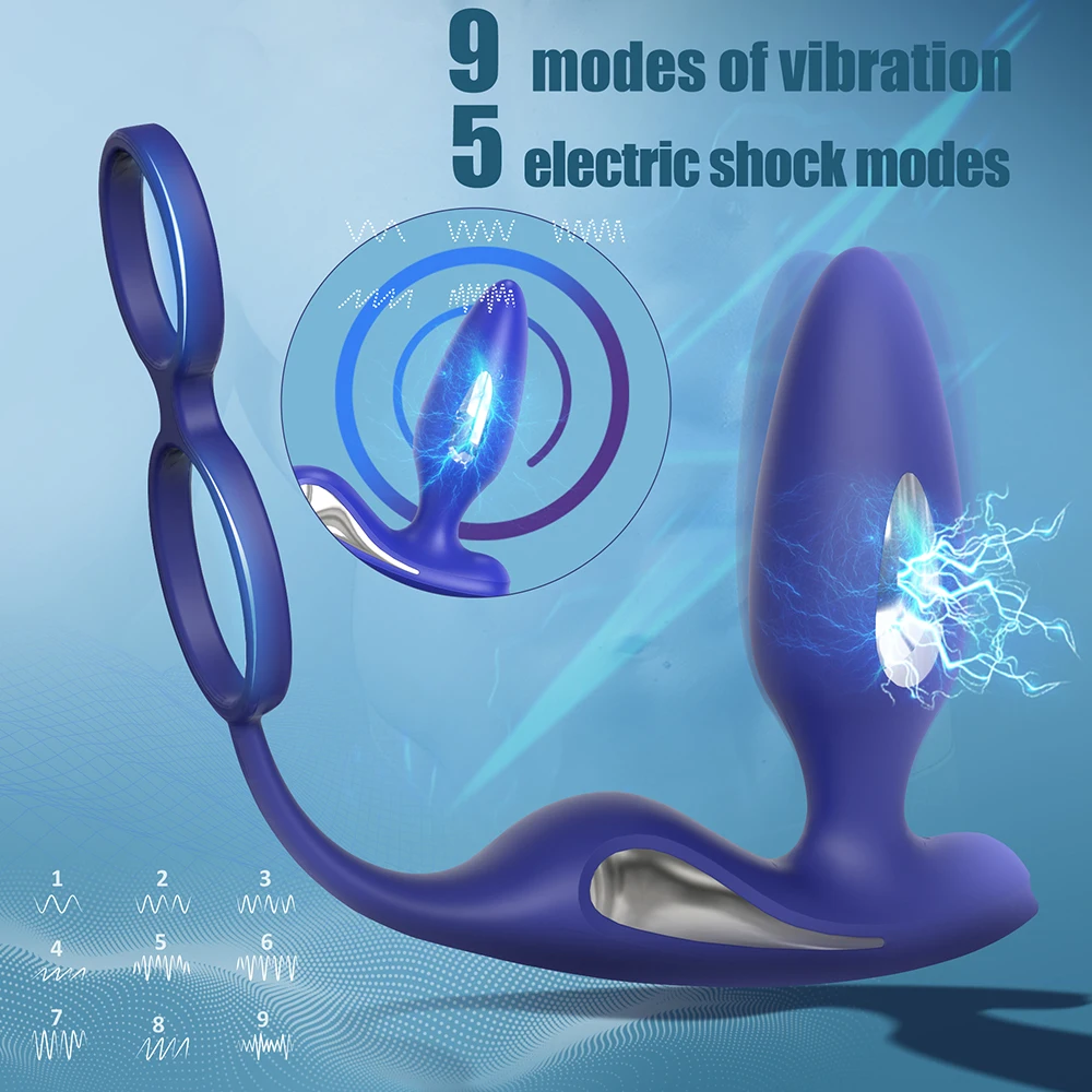 Stahl Hahn Ring Und Anal Plug Prostate Massage Cock Ring and Butt Plug 3 Seringue de Lavement Egg with Ring Adjustable Anal Plug