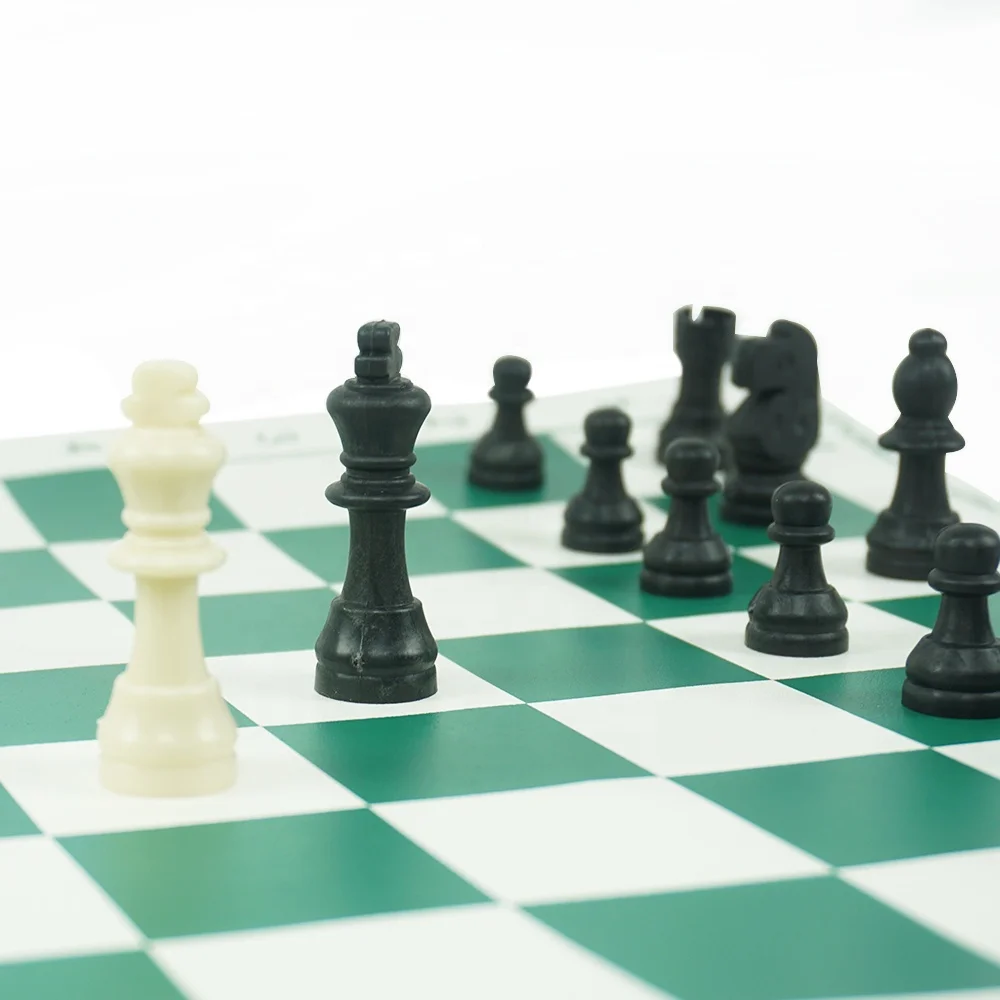 Набор шахматных игр легко взять с собой черно-белые турнирные предметы в зеленой холщовой сумке для путешествий оптовая продажа