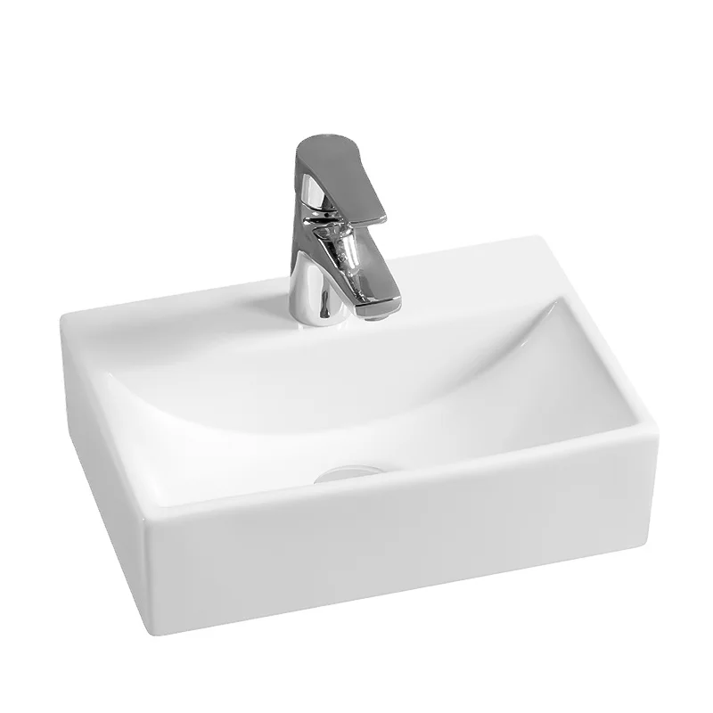
JM7179 360*250*105 Elegant ceramic art outdoor wash basin commercial bathroom sink 