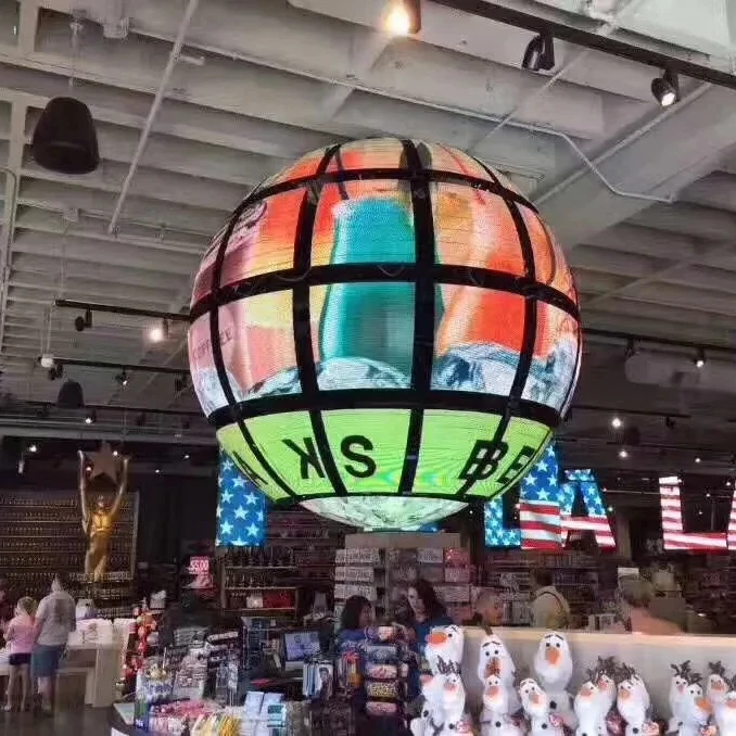 Hot sale P2 P2.5 Led  Spherical Screen Customized D1.2 Indoor Round Creative Design Led Ball Screen Display For Advertising