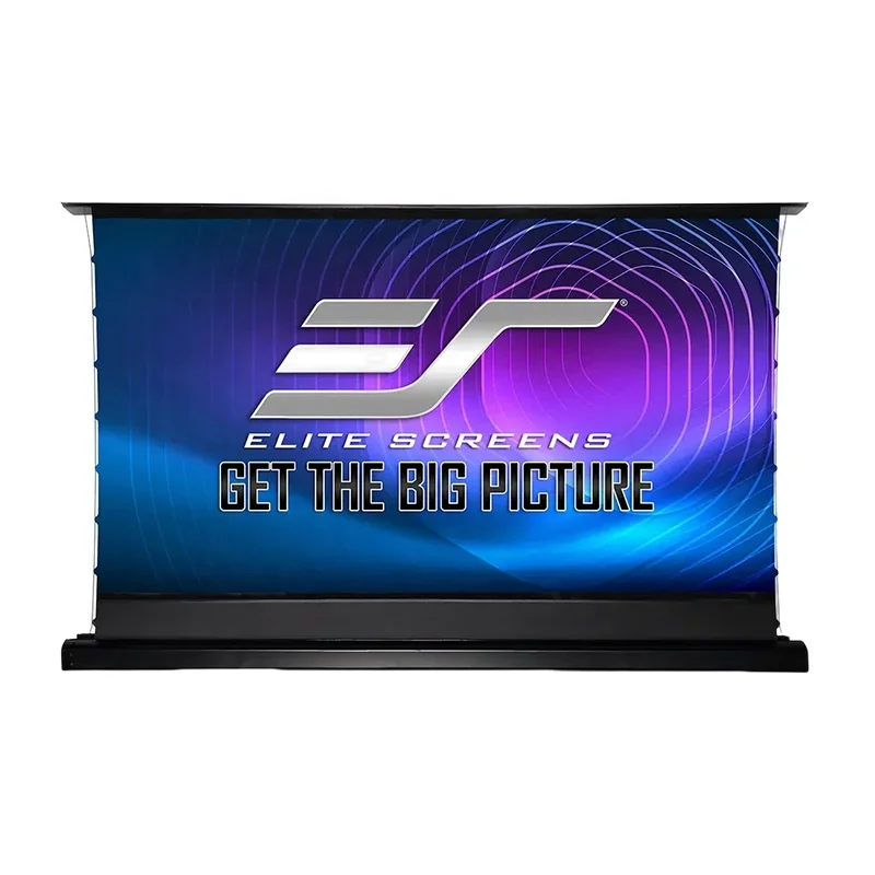 Electric Floor Rising UST 4K ALR grey Crystal Projector Screen Pull up Screen for Ultra Short Throw Laser Projector