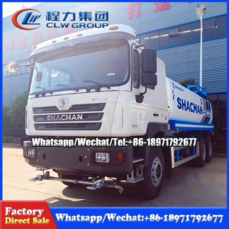 Shacman F3000 Carrier Sprinkler Tank Truck 6x4 25cbm Water Spray Bowser Tanker Truck For Sale
