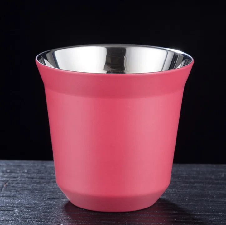 80 мл 304 Подгонянная нержавеющая сталь кофейная чашка эспрессо