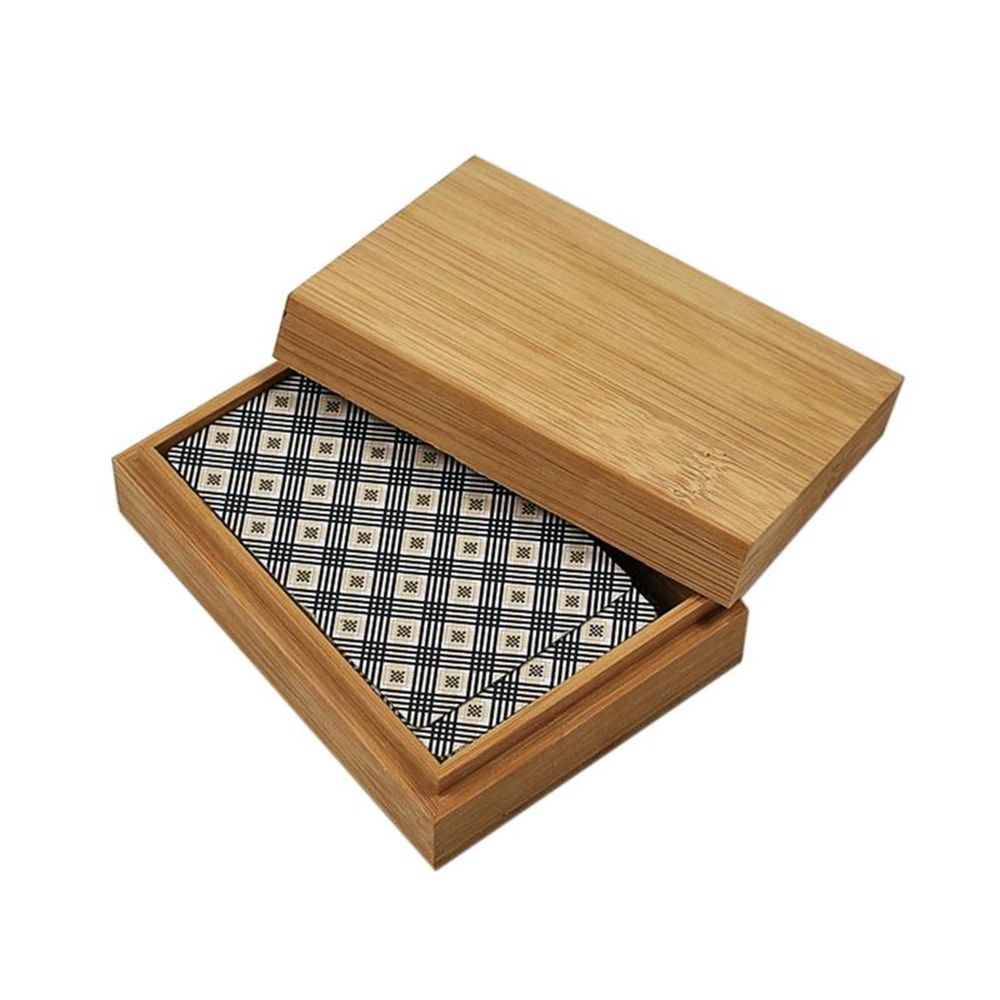 Wooden Caddy Case Covered Log Storage Box Creative Poker Box Tarot Gift Packaging Box