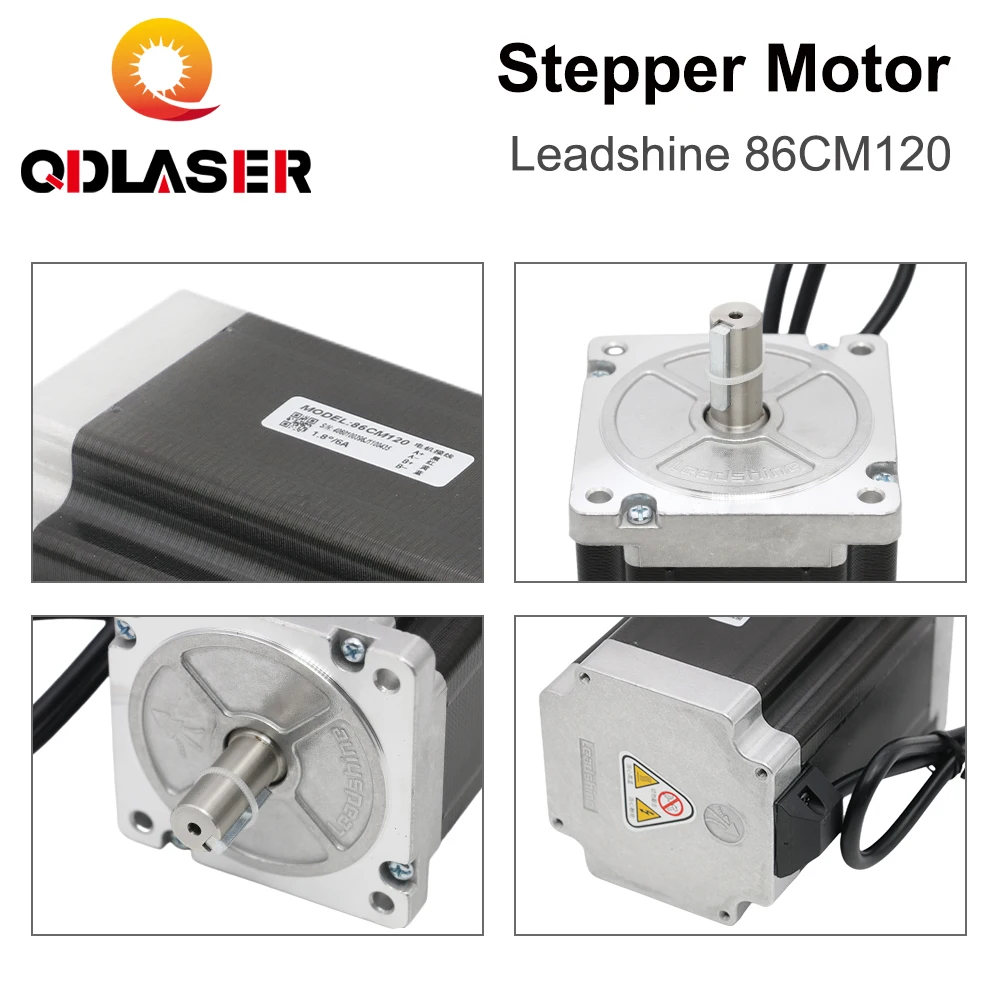 QDLASER Leadshine 2-фазный шаговый двигатель 86 см120 с 12 Н. М (1700 унций) удерживающий крутящий момент ступенчатый 4 провода размер вала 14 мм