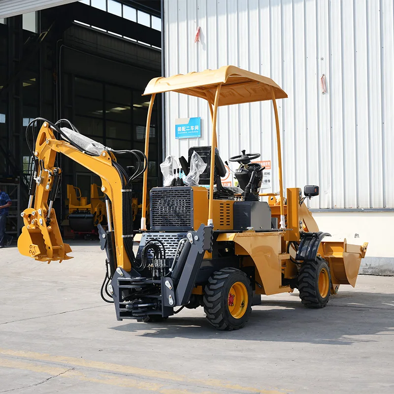 New model backhoe loader excavator Retroexcavadora Backhoe Loader For Sale front bucket