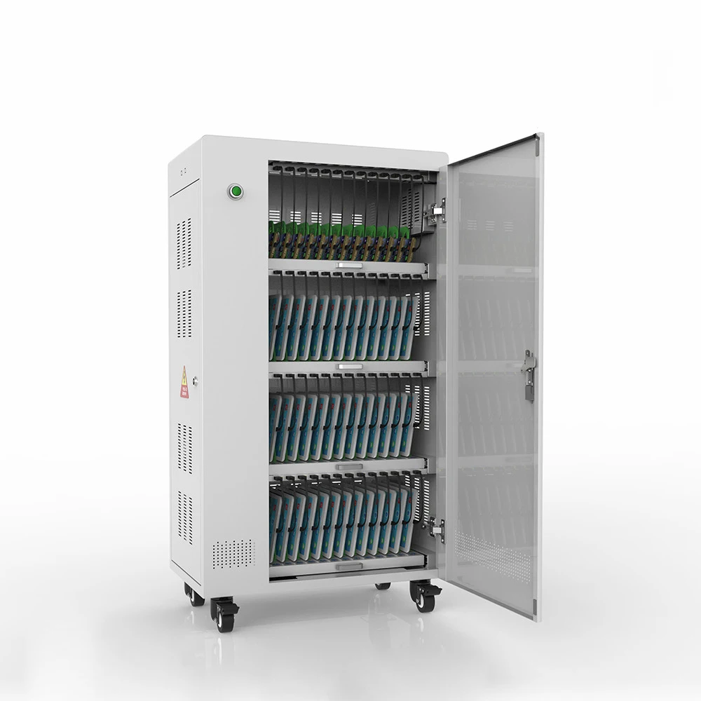 OEM Tablet Phone Laptop Charging Cart Cabinet With Movable Wheels Charging Station for Multiple Devices