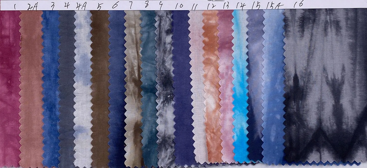 Ready stock black white plain weave 105gsm two tone custom poplin printed 100% cotton tie dye fabric