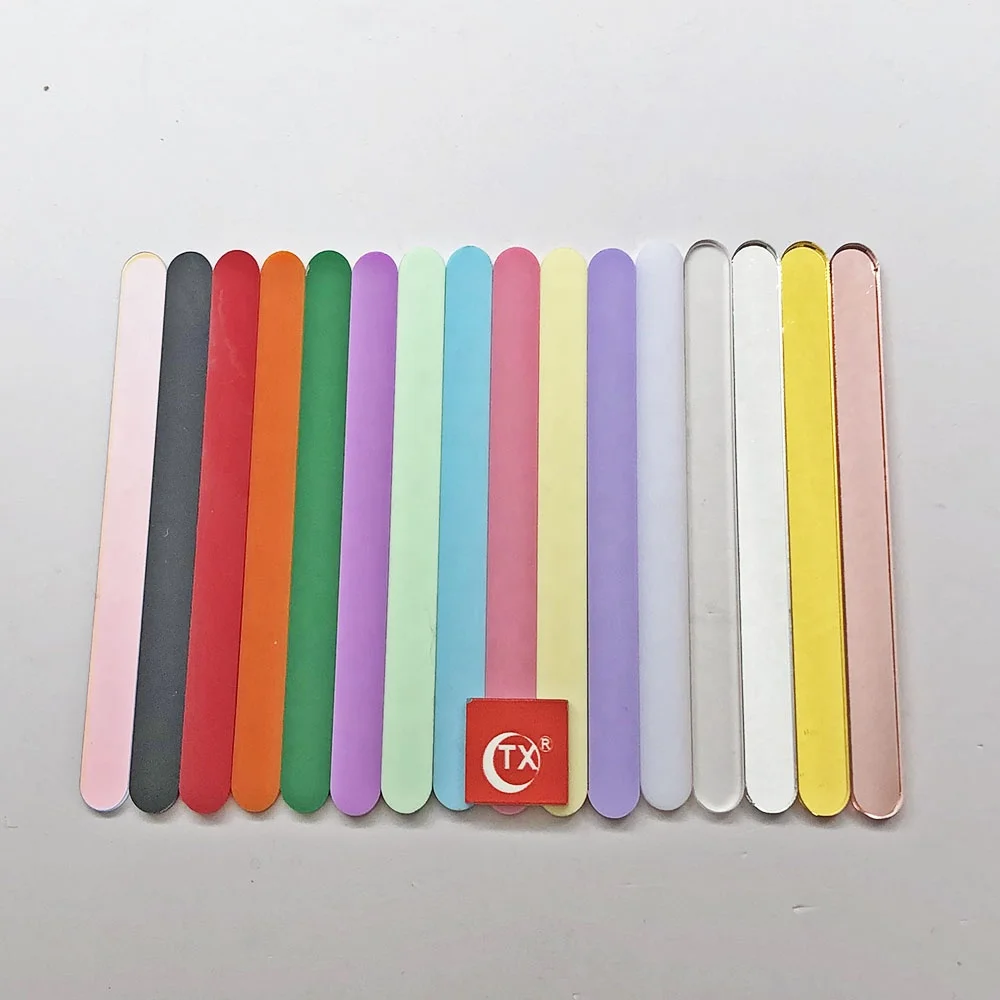 
TX 3MM Gold SIlver Rose Gold Mararon Acrylic Ice Cream cakesicle sticks Custom Popsicle Sticks,Birthday,Baby Shower Baking Tools 