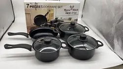 Hot Sale 13 Pcs Kitchen black Pots And Pans Iron Nonstick Induction Kitchen Cookware Sets Copper Pots Pans Set