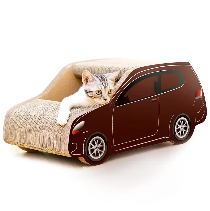 
car shaped pet beds corrugated cardboard cat scratcher lounge 