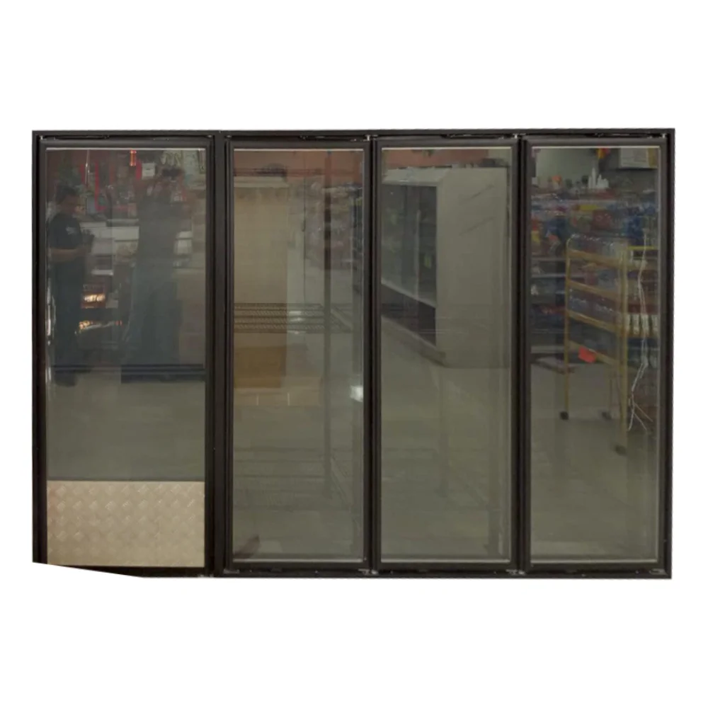 Commercial Refrigeration Equipment display Showcase glass doors and frame for supermarket liquor store