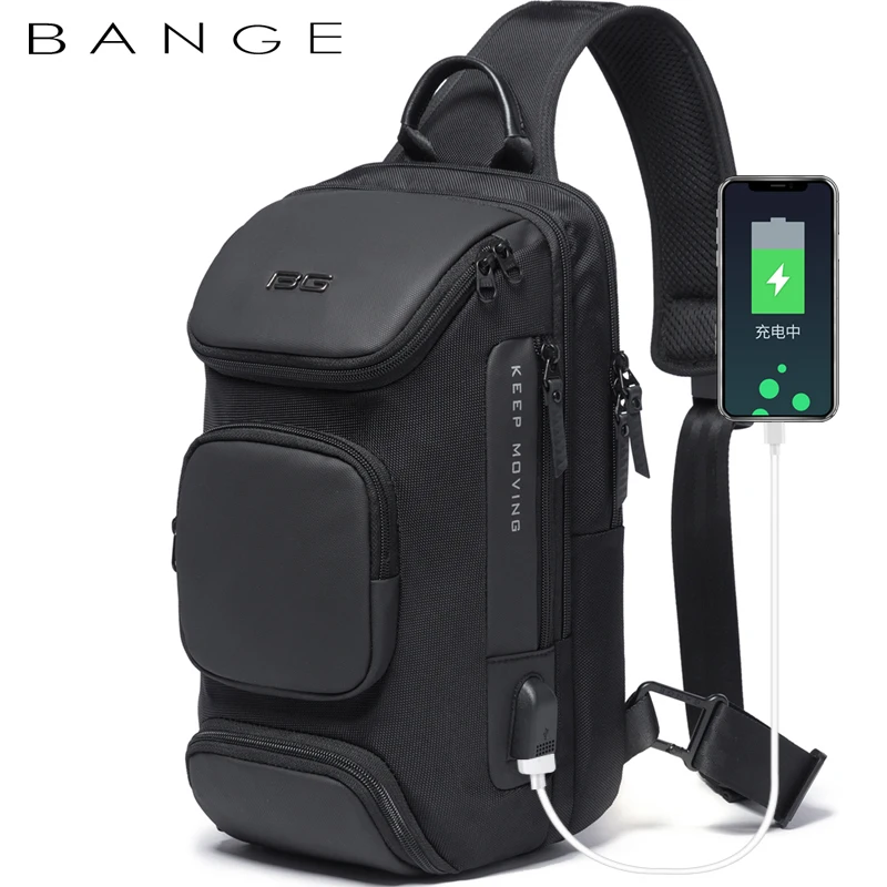 
2020 new design hot selling custom oem fashion men anti theft shoulder waterproof chest crossbody sling bag for men 