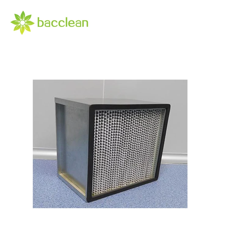 AHU system H13 H14  Paper Aluminum Clapboard Deep Pleat Hepa Air Filter separator HEPA filter